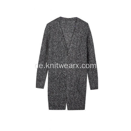 Knopflose Strickjacke aus AB-Garn für Damen